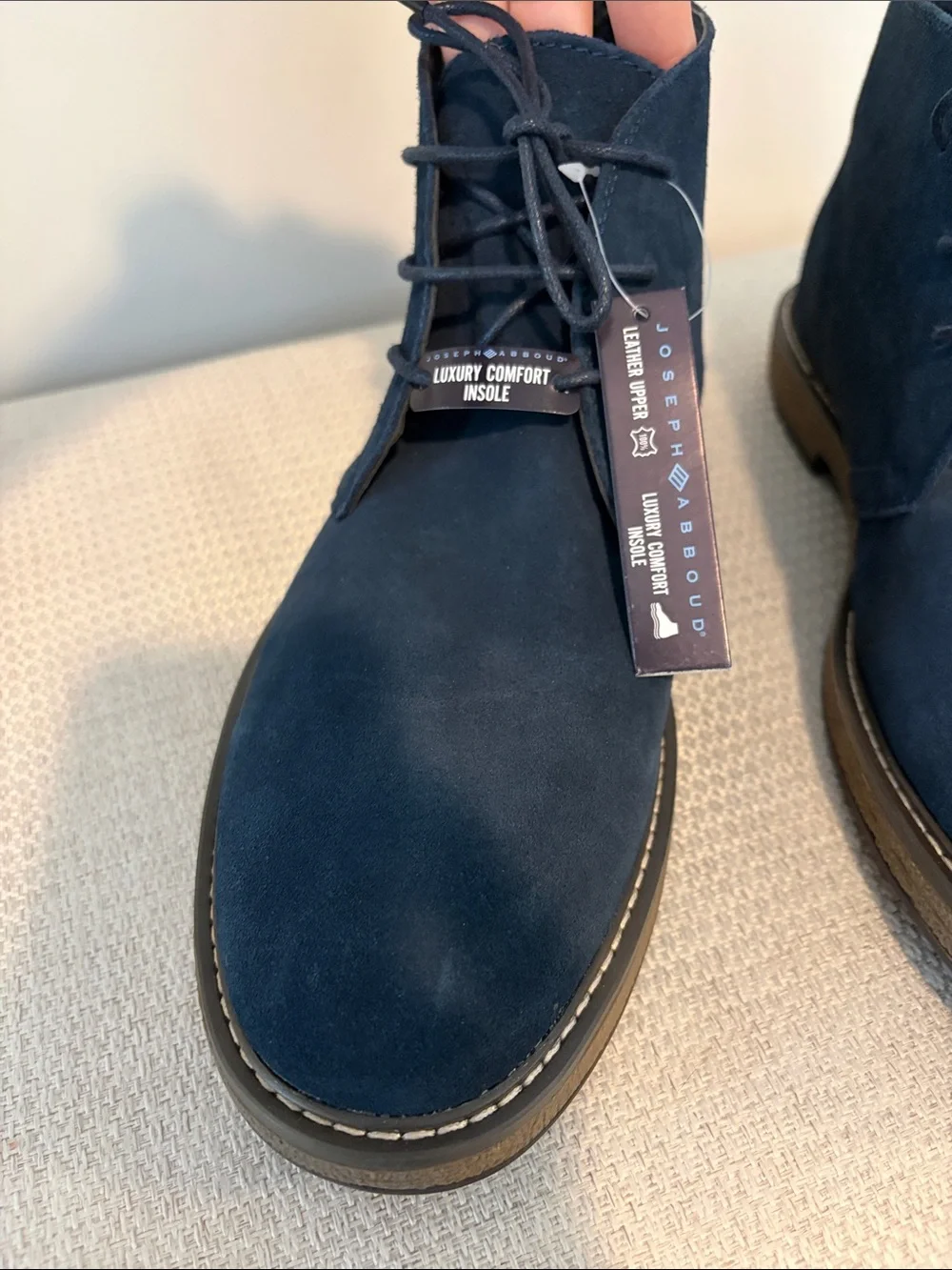 NEW Joseph Abboud Navy Blue Suede Thomas Chukka Boots Size 13